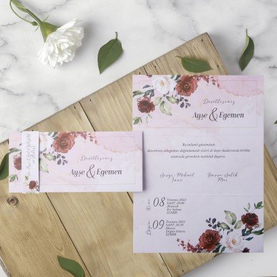 Düğün - Nişan Davetiyesi Eko Polen 40187